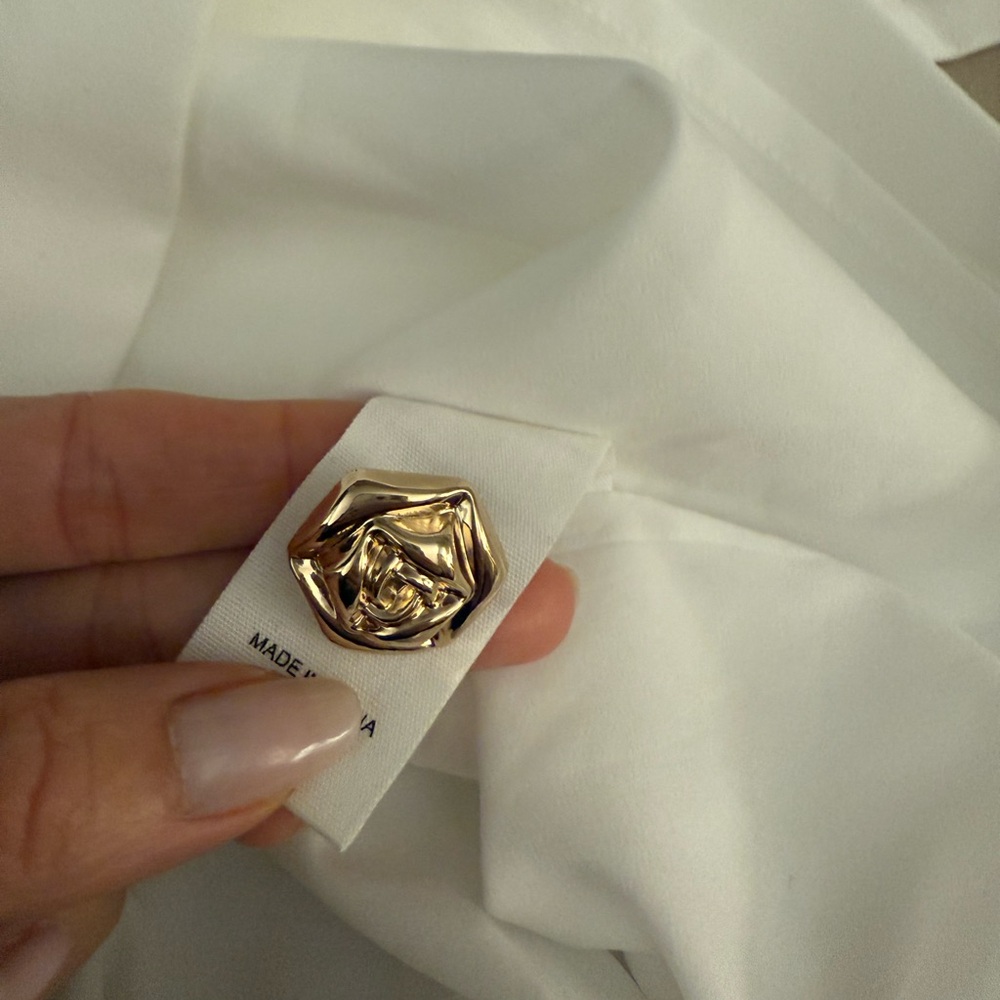 Amanda Uprichard White Blazer with Gold Accent - Picture 3 of 10